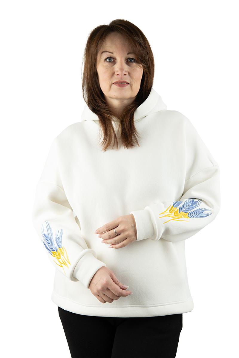 Жіночий худі, молочний 400821204-035