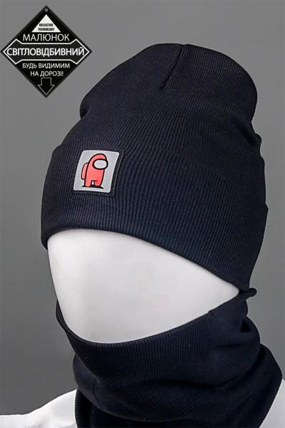 Комплект (шапка+хомут) Among Us, черный 042022200-002