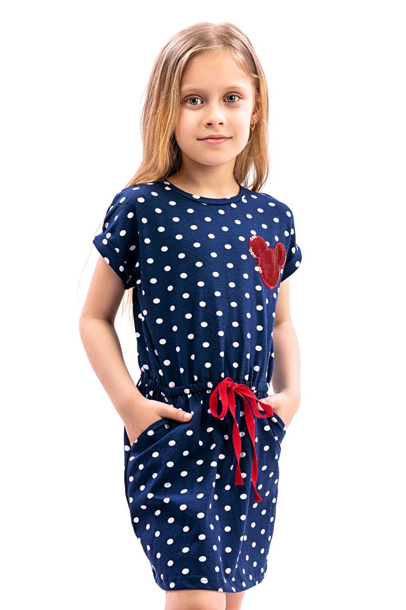 Літнє плаття для дівчаток, темно-синє 180664146-040
