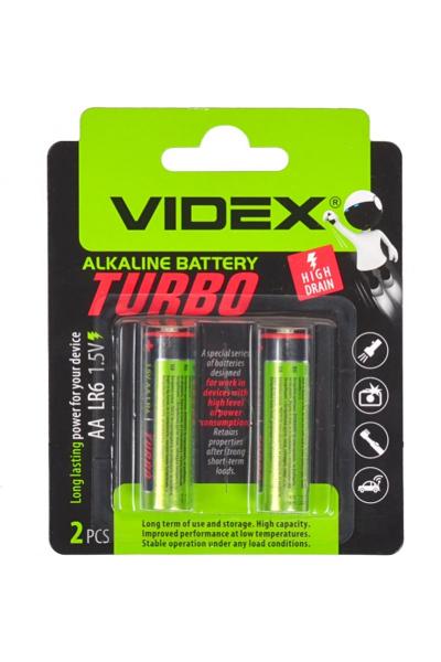 Подивитись Батарейка пальчикова Videx, 2 шт TURBO 808207500 Батарейка пальчикова Videx, 2 шт TURBO 808207500