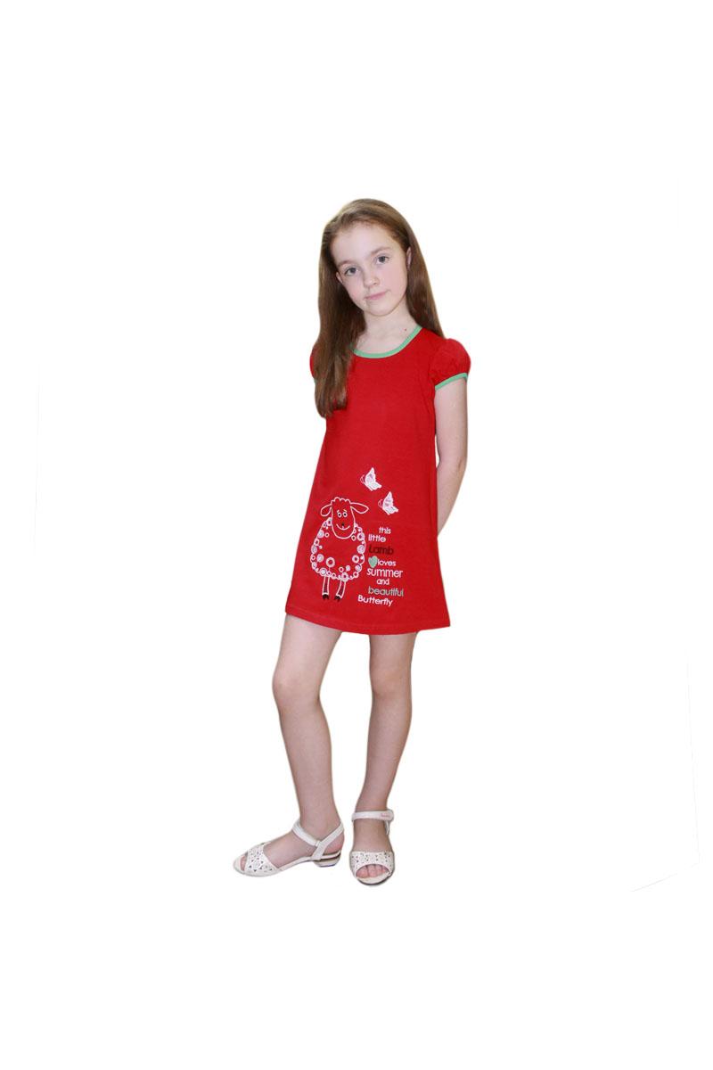 Платье детское, красное 180631111-007