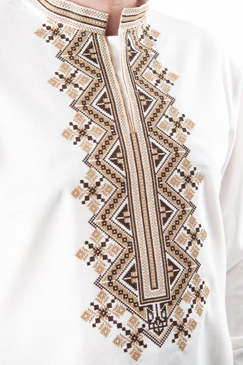 Вышиванка мужская, молочная 470153193-035