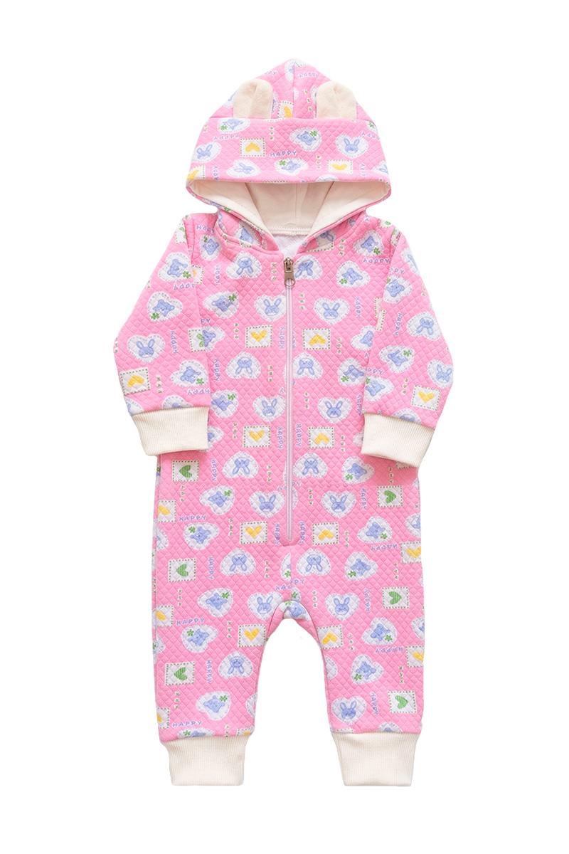 Комбінезон з вушками для малюків, рожевий 060302012-005