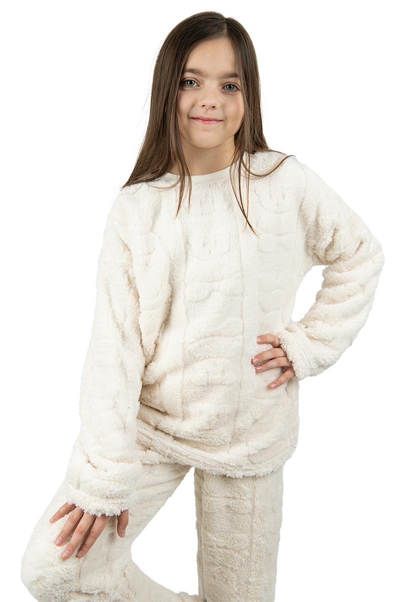 Пижама подростковая, молочная 170152505-035