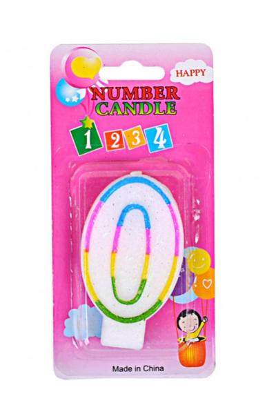 Свічка-цифра для торта 0, 809783600-109