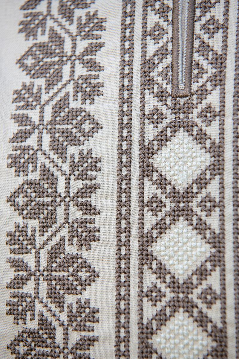 Вышиванка мужская, светло-бежевая 470143193-045