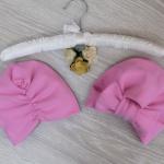 Шапка-чалма для девочек, розовая 041004115-005