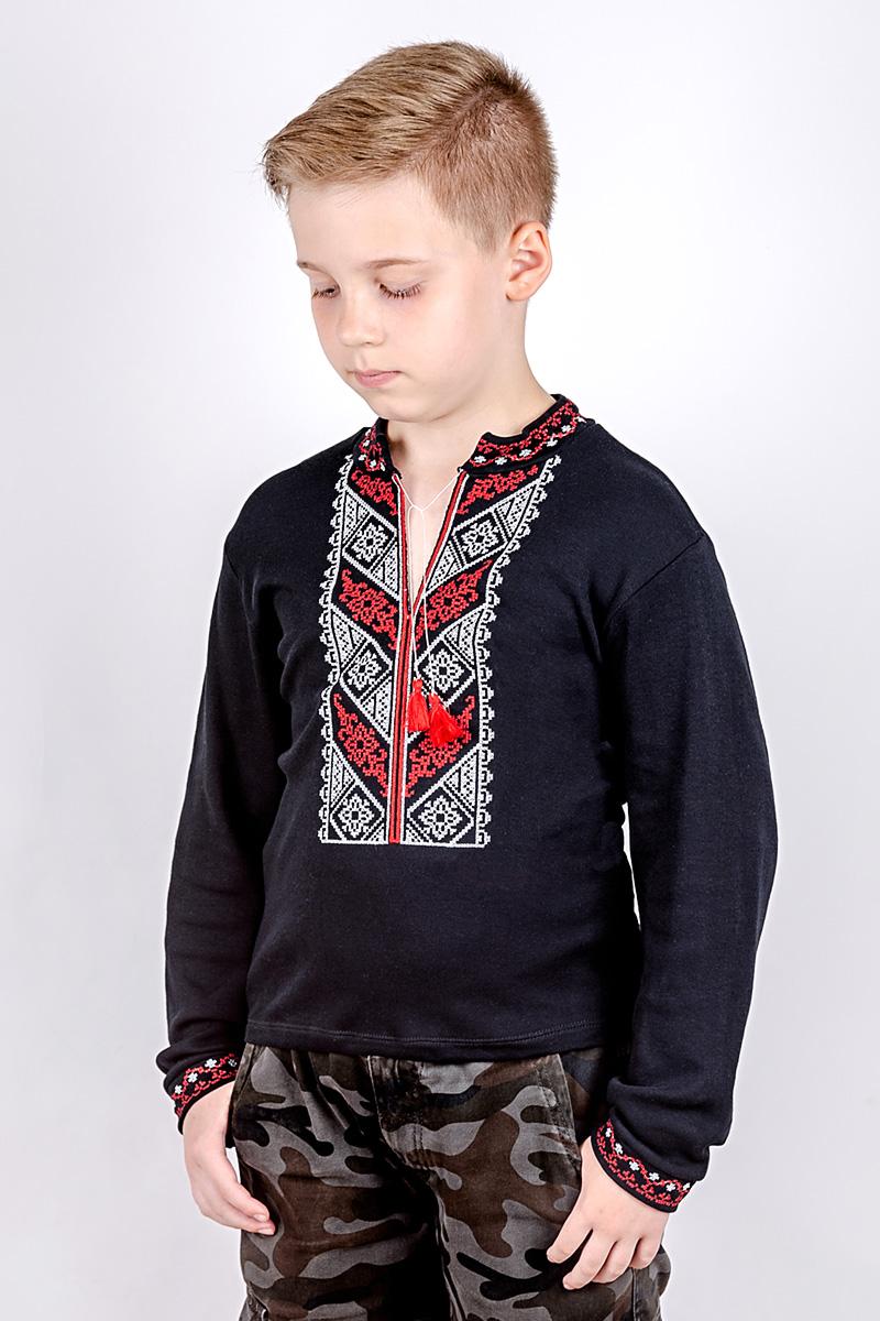 Вышиванка детская, черная с красной вышивкой 210476303-196