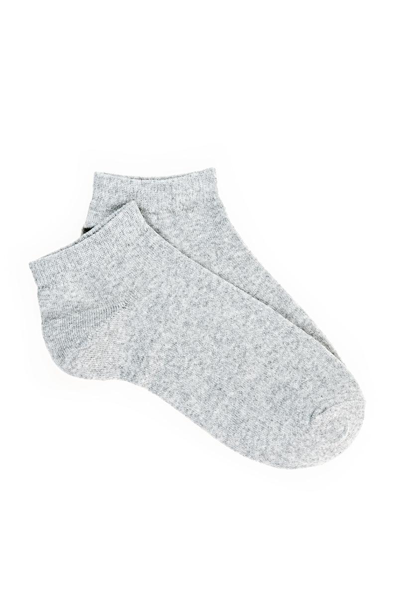Шкарпетки жіночі укорочені, сірий меланж 603004026-027