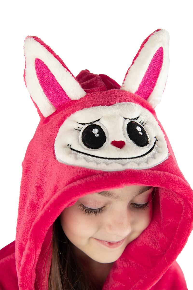 Халат детский Лабубу, малиновый 270198504-006