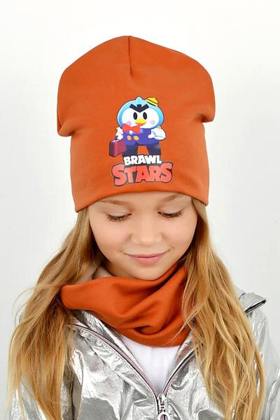 Посмотреть Шапка и хомут BRAWL STARS, оранжевый 041019-014 Шапка и хомут BRAWL STARS, оранжевый 041019-014