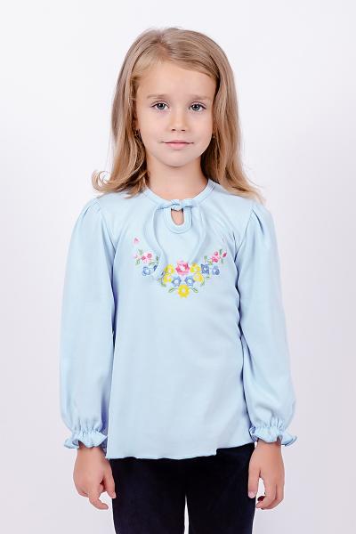 Блуза детская, голубая 010373304-026