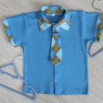 Рубашка для мальчиков, бирюзовая 210572305-019