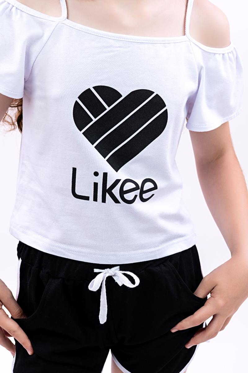 Блуза для дівчаток підлітків Likee', біла 010397111-001