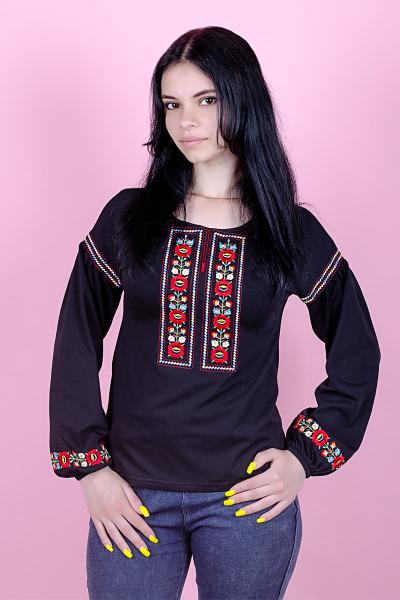 Вышиванка для девочек-подростков, черная 010385111-002(2)