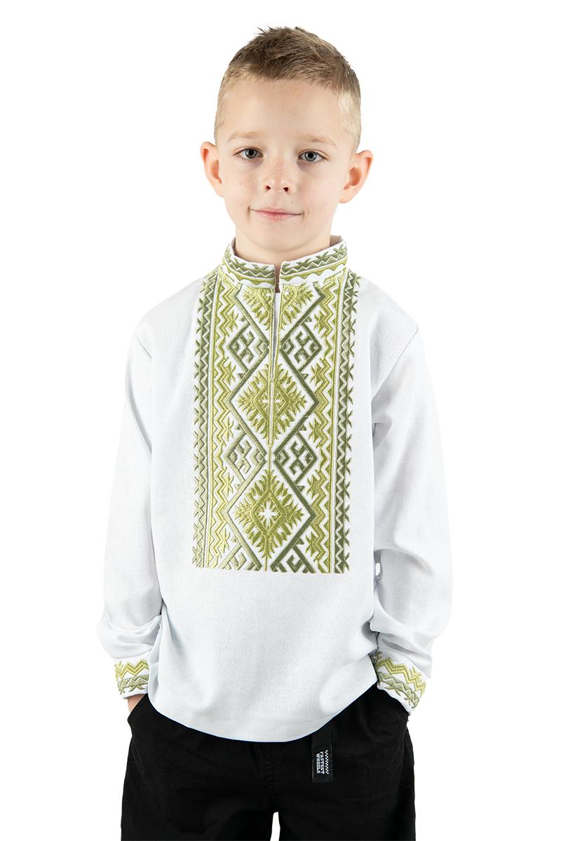 Вышиванка для мальчиков, белая 210527193-001