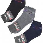 Шкарпетки жіночі з махрою, темно-сірі 600115-044