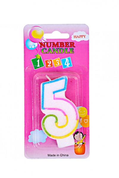 Подивитись Свічка-цифра для торта 5, 809783600-114 Свічка-цифра для торта 5, 809783600-114