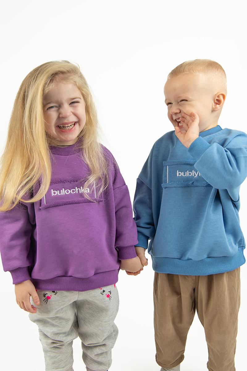 Свитшот детский, сиреневый 230846237-010