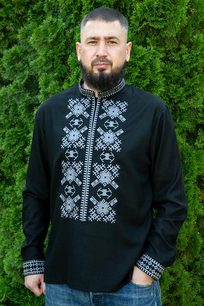 Вышиванка мужская, черная 470156193-002