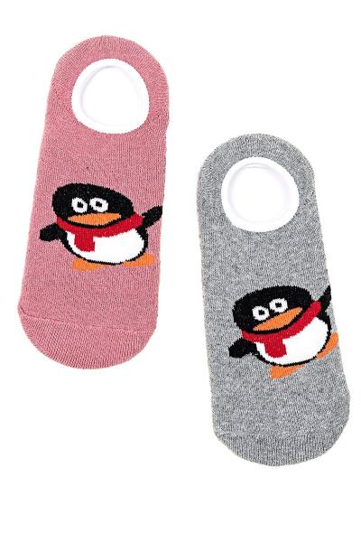 Шкарпетки-сліди жіночі теплі, пудрові 010759-093