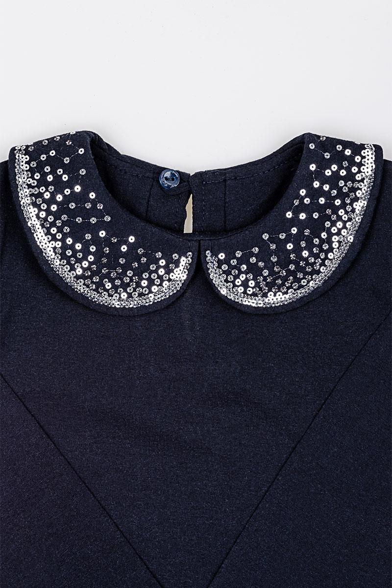 Блуза для девочки, темно-синяя 010391111-040