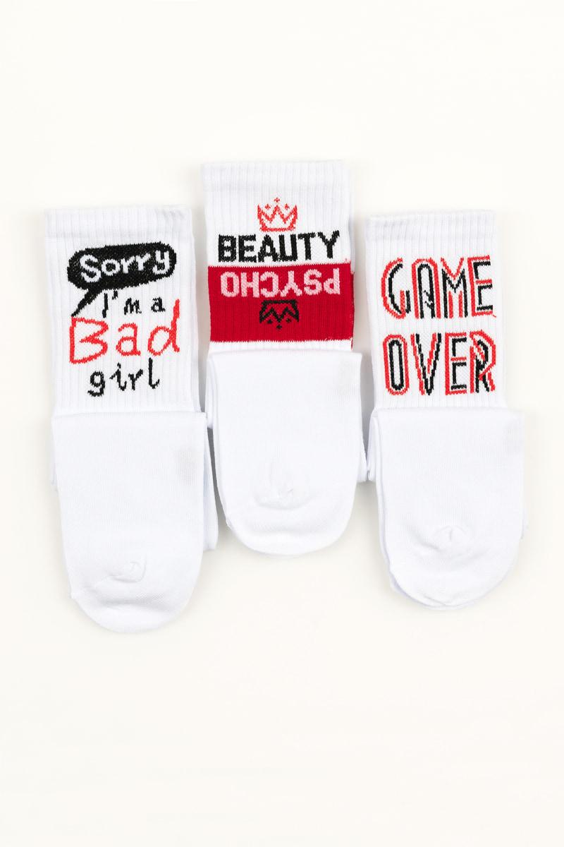Шкарпетки з приколами Beauty, білі 600510507-001