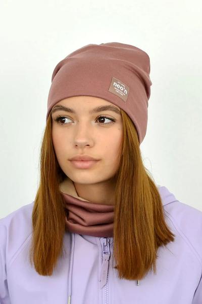 Шапка и хомут, пепельно-розовый 043020-303
