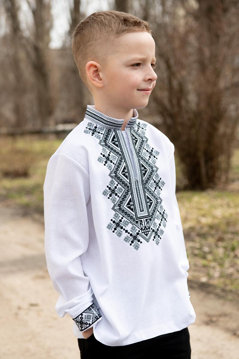 Вишиванка для хлопчиків, біла 210529193-001