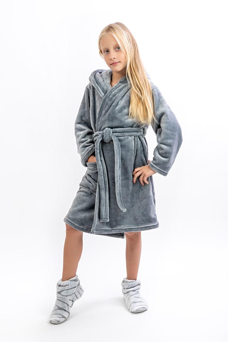 Халат детский, серый 270192504-023