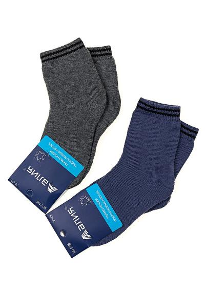 Носки для мальчиков термо с махрой, синие 600106-020