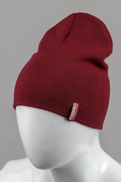 Шапка чулок NORD, бордовая 041017-039