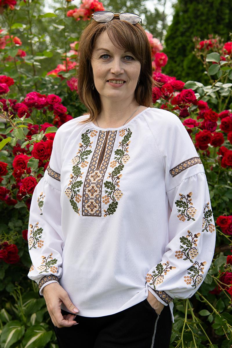 Вишиванка жіноча, біла 301053193-001