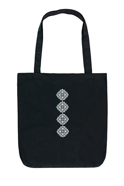 Сумка еко, Ромбіки, чорна 800942241-002