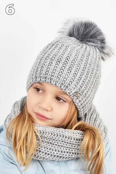 Шапка и снуд детские, серый 043338-023
