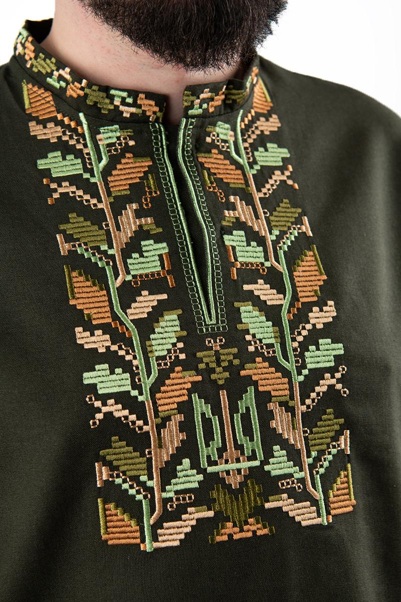 Вишиванка чоловіча, хакі 470101193-022