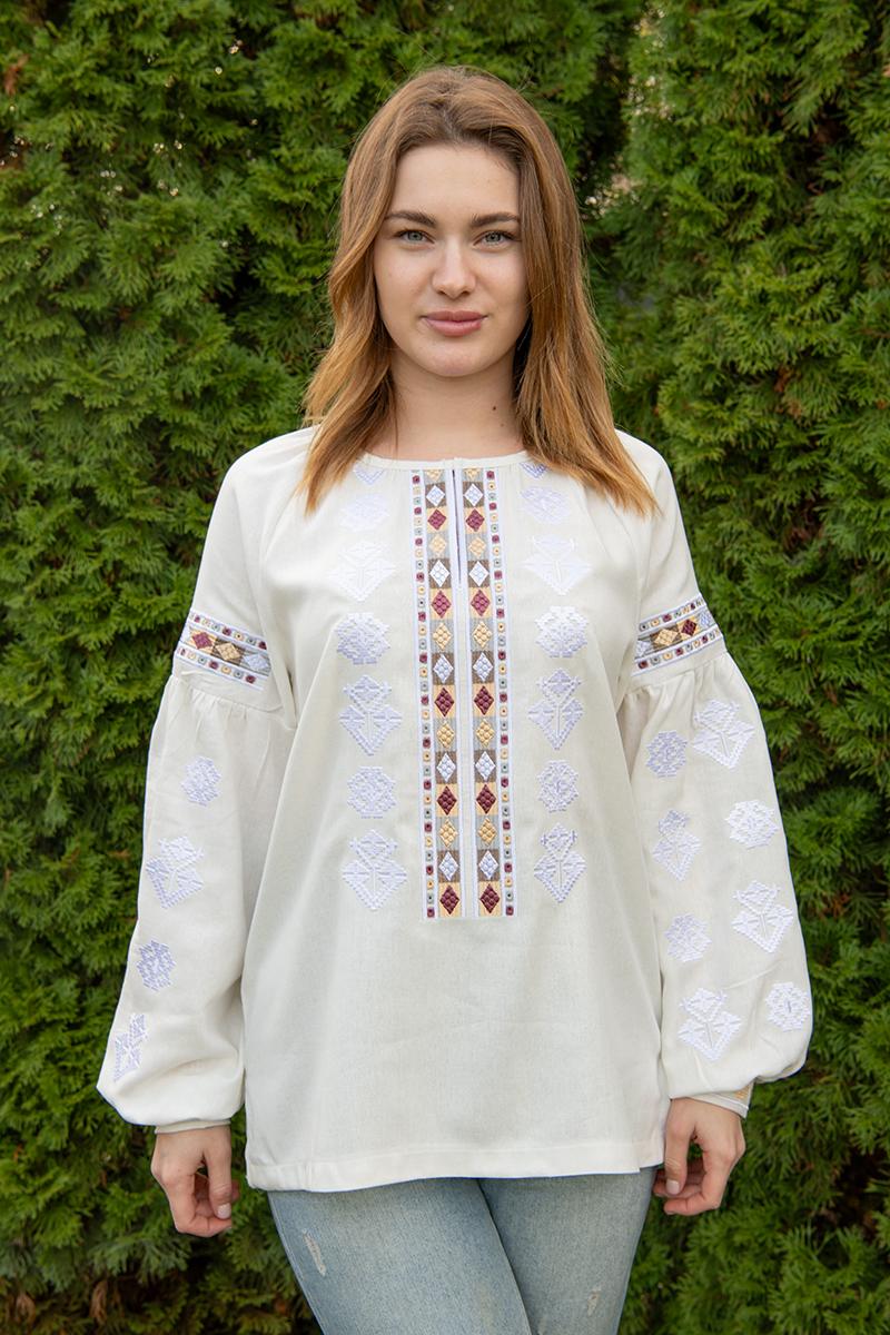 Вышиванка женская, молочная 301059193-035