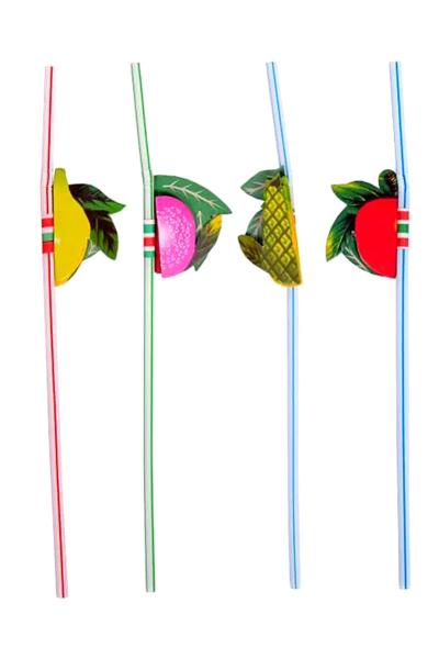 Трубочка коктейльная, Фрукты 9502