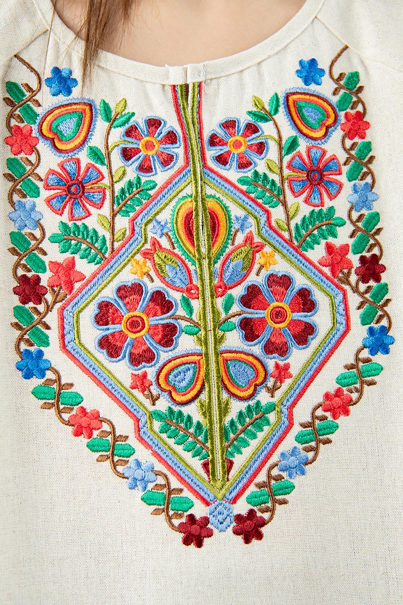 Вышиванка для девочек, натуральная 010439193-333