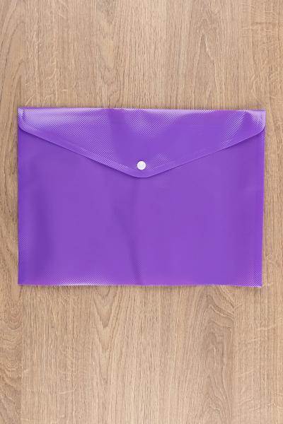 Папка на кнопці А4, бузкова 51740