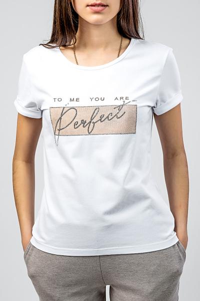 Блуза-футболка жіноча, біла 300615111-001