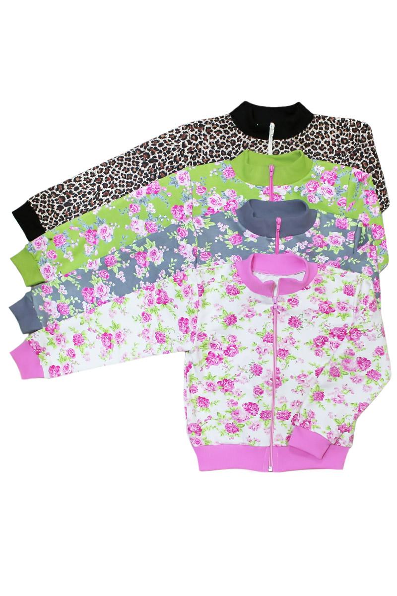 Куртка-бомбер дитяча, кремова з рожевими вставками 050062209-075
