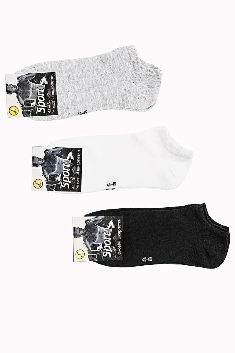 Шкарпетки чоловічі укорочені marka, сірий меланж 019н-027