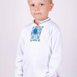 Вышиванка детская, белая с синей вышивкой 210476303-197