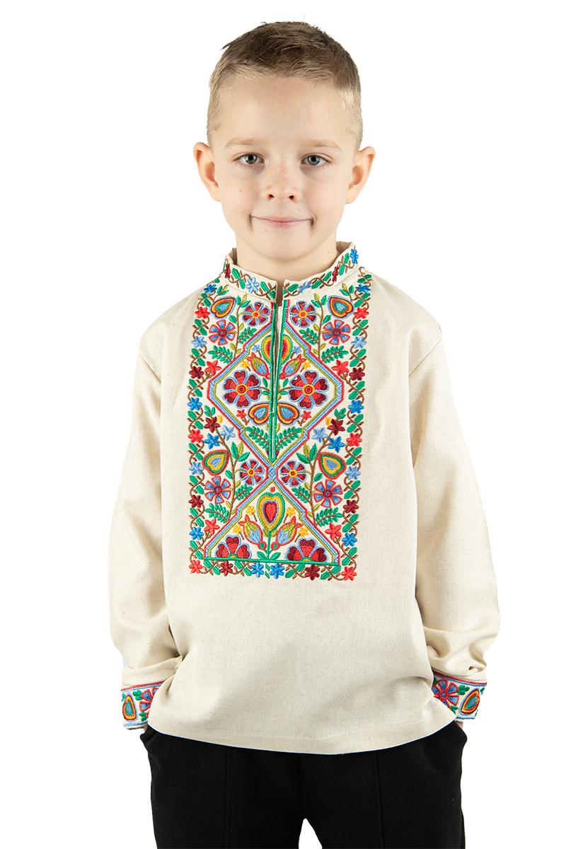 Вышиванка для мальчиков, натуральная 210528193-333