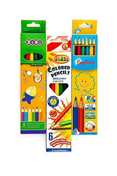 Олівці кольорові ZiBi, 6 кольорів 22056