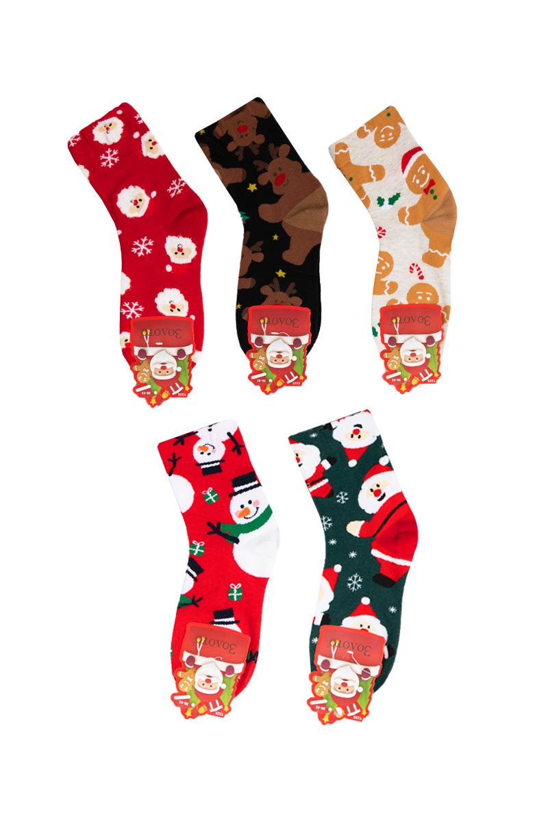 Шкарпетки жіночі новорічні, асорті 600516000-000