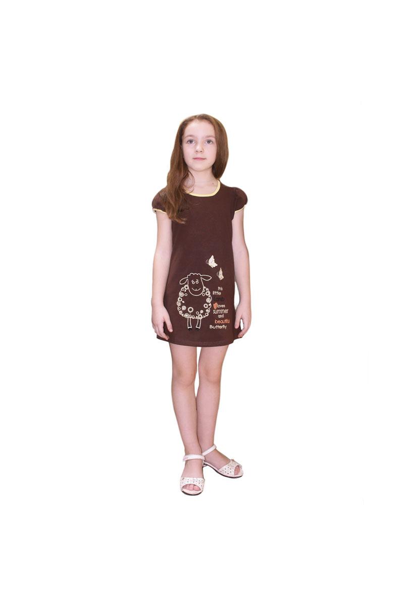Платье детское, коричневое 180631111-033