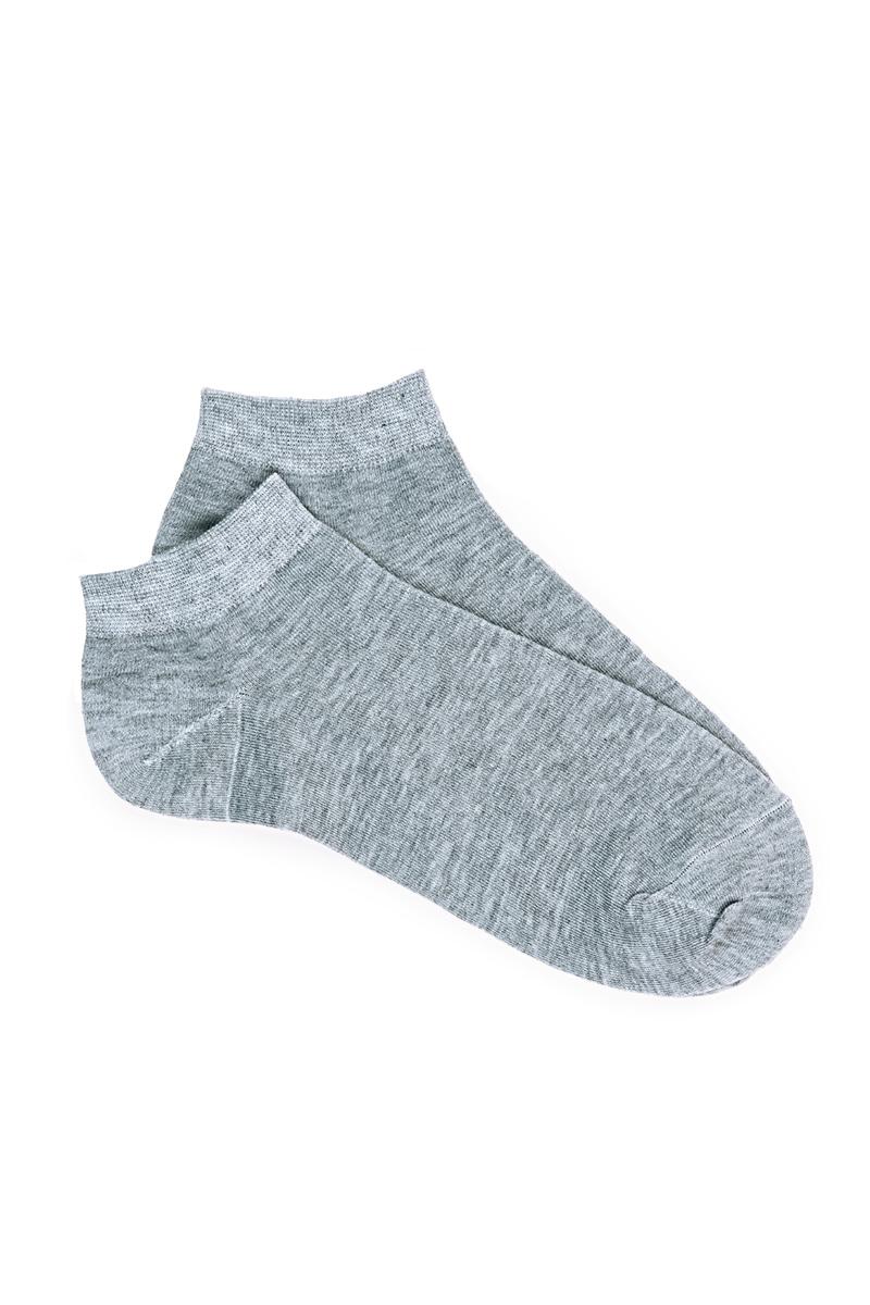 Носки женские укороченные, серый меланж 600019105-027