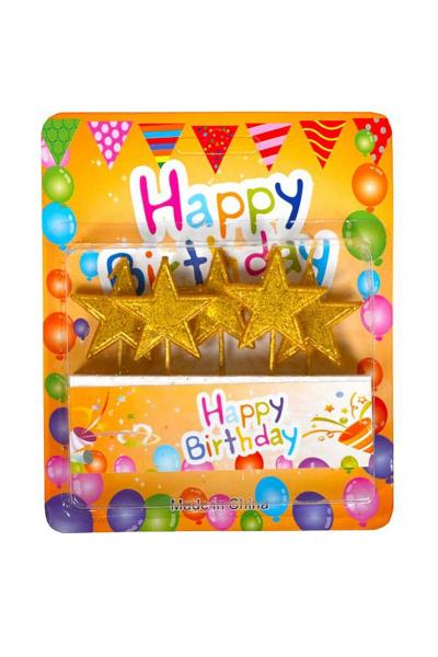 Подивитись Набір свічок для торта ЗІРОЧКИ, золоті 808818200-000 Набір свічок для торта ЗІРОЧКИ, золоті 808818200-000